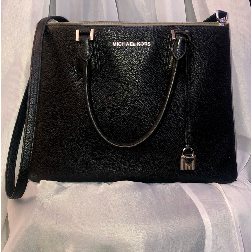 Michael Kors purse, black leather